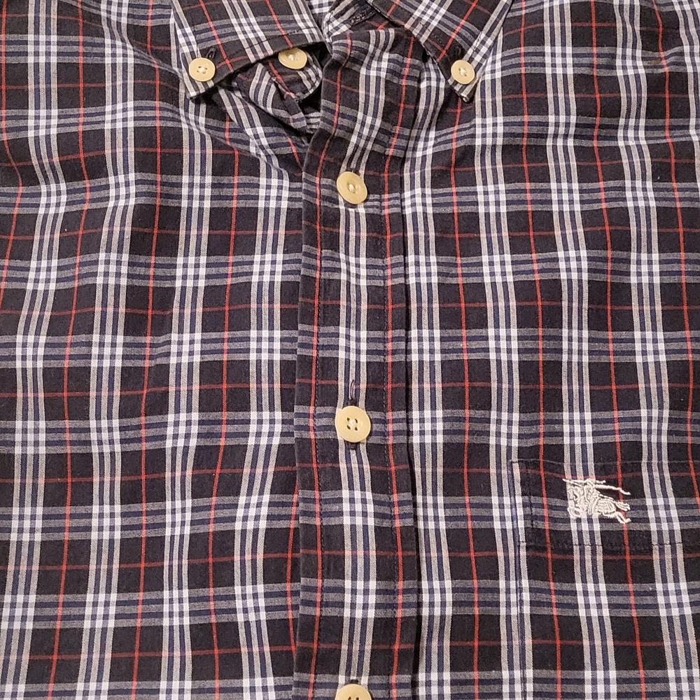 Burberry Black and Red Checkered Shirt
